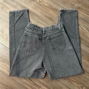 Vintage Congo Jeans Black High Rise Straight Leg Denim Womens XS 25x28